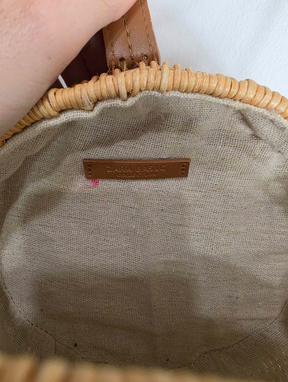 Zara Woven Round Crossbody Tan Bag - Picture 8 of 10